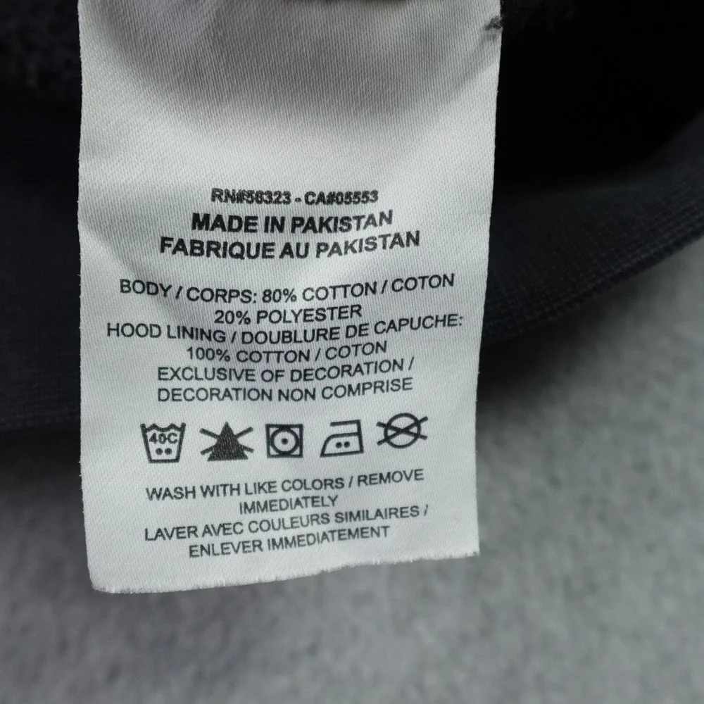 Nike Hoodie Mens Small Black Sporty Pullover Graphic Logo Sweatshirt